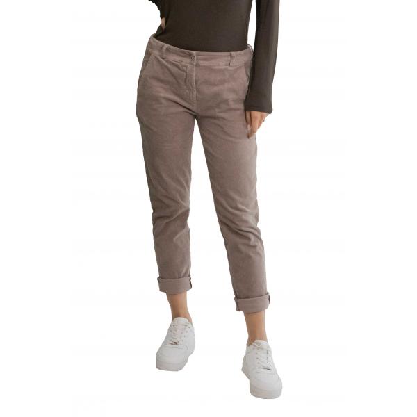 Chino senza pence in velluto 